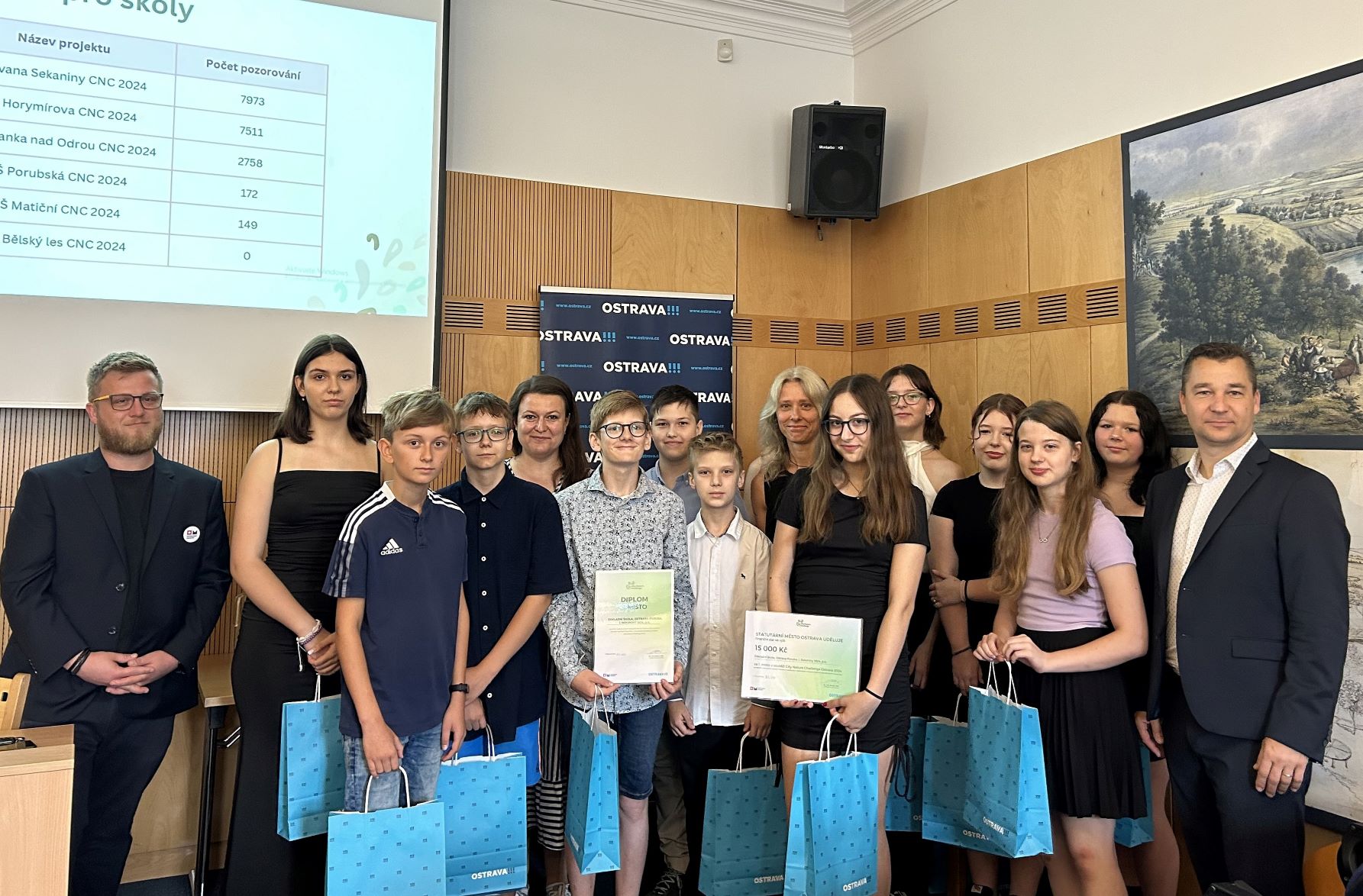 Ocenění v rámci projektu City Nature Challenge. Foto: Ostravské muzeum